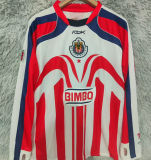 BOFO MY ANGEL #100 Chivas Home Retro Long Sleeve Soccer Jersey 2006/2007