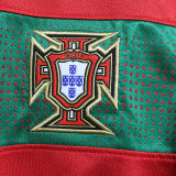 2010 Portugal Home Red Retro Player Version Long Sleeve Soccer Jersey 球员版