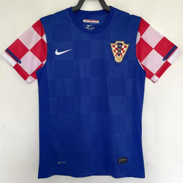 2010 Croatia Away Royal Blue Retro Soccer Jersey