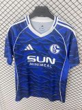 2025/26 Schalke 04 Home Blue Fans Soccer Jersey  带胸前广告