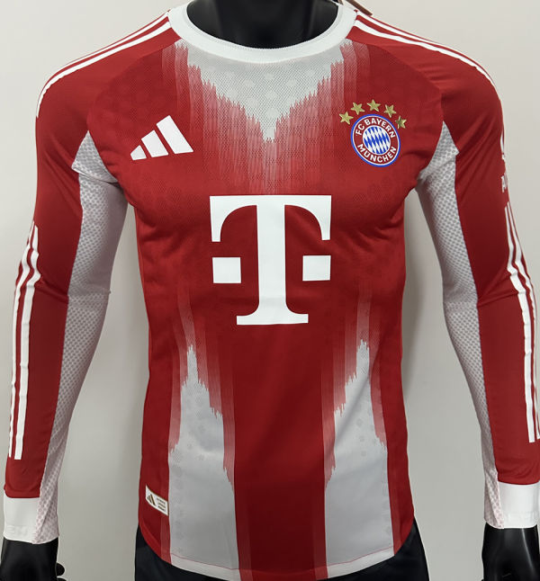 2025/26 BFC Home Red Player Version Long Sleeve Soccer Jersey