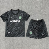 2025/26 Sporting Lisbon GK Black  Kids Soccer Jersey 里斯本