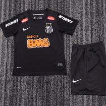 2012/13 Santos Black Retro Kids Soccer Jersey