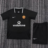 2003/2005 M Utd Away Black Retro Kids Soccer Jersey