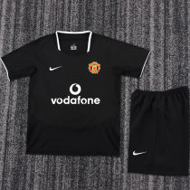 2003/2005 M Utd Away Black Retro Kids Soccer Jersey