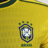 1998 Brazil Home Yellow Retro Player Version Soccer Jersey 球员版