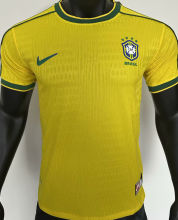 1998 Brazil Home Yellow Retro Player Version Soccer Jersey 球员版