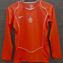 2004 NL Home Orange Retro Long Sleeve Soccer Jersey