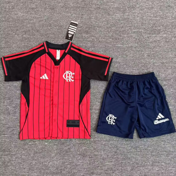 2025/26 Flamengo Red Baseball Kids T-Shirt