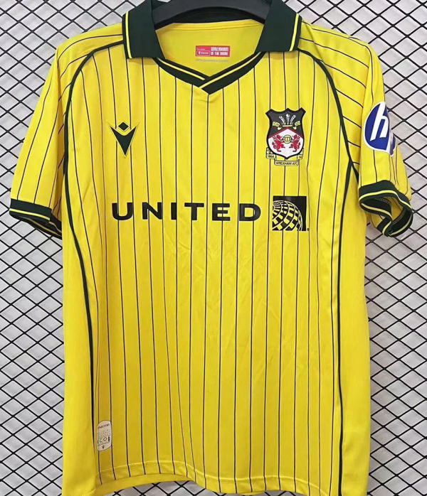 2025/26 Wrexham Away Yellow Fans Soccer Jersey 雷克瑟姆
