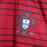 2014 Portugal Home Red Retro Player Version Soccer Jersey 球员版