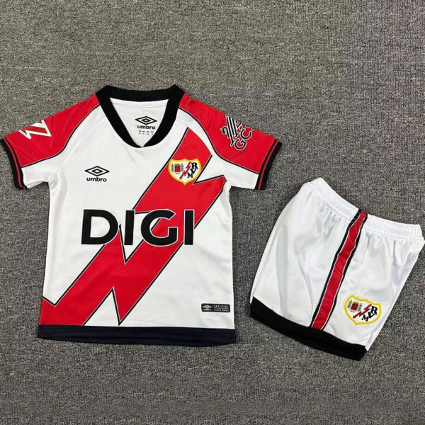 2025/26 Vallecano Home White Kids Soccer Jersey