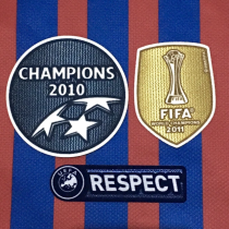 Champions 2010 + FIFA CHAMPIONS 2011 + RESPECT Patch  冠军章+世界杯金杯+公平条(You can buy it Or tell me to print it on the Jersey )