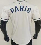2025/26 PSG White Baseball Player Version T-Shirt  硅胶版