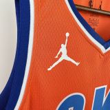 Thunder WILLIANS #8 Orange NBA Jersey