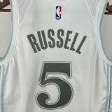 2025/26 Mavericks RUSSELL #5 White City Edition NBA Jersey