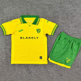2025/26 Norwich Home Yellow Kid Soccer Jersey