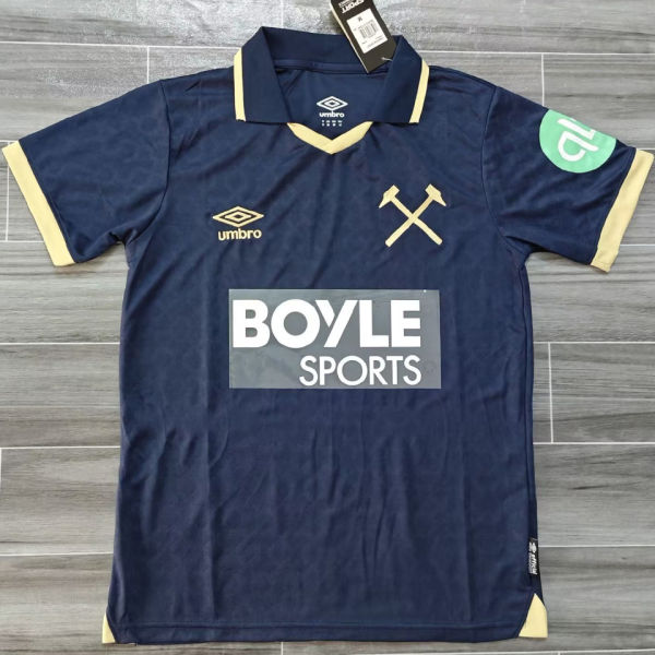 2025/26 West Ham Third Fans Soccer Jersey 不是纯黑色
