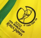 2002 Brazil Home Yellow Retro Soccer Jersey