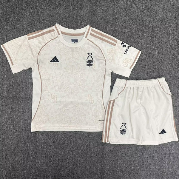 2025/26 Nottingham Forest Away Kids Soccer Jersey