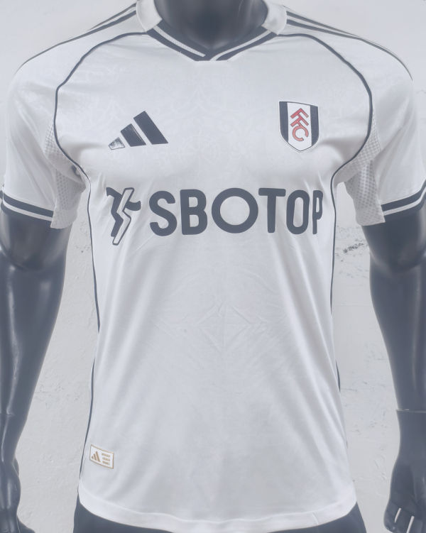 2025/26 Fulham Home White Player Version Soccer Jersey