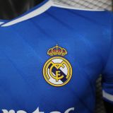 2025/26 RM Third Blue Player Version Soccer Jersey 有歪纹