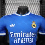 2025/26 RM Third Blue Player Version Soccer Jersey 有歪纹