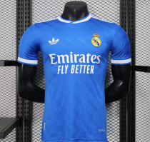 2025/26 RM Third Blue Player Version Soccer Jersey 有歪纹