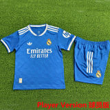 2025/26 RM Third Blue Player Version Kids Soccer Jersey 球员版童装