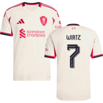 WIRTZ #7 LFC 1:1 Away Fans Jersey 2025/26 (UCL Font 欧冠字体 )
