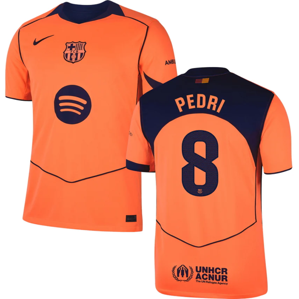 PEDRI # 8 BA 1:1 Quality Third Fans Soccer Jersey 2025/26 (LaLiga Font 西甲字体 有号下广告)