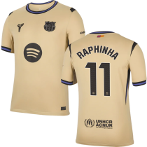 RAPHINHA # 11 BA 1:1 Quality Away Fans Soccer Jersey 2025/26 (LaLiga Font 西甲字体 有号下广告)