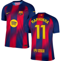 RAPHINHA # 11 BA 1:1 Quality Home Fans Soccer Jersey 2025/26  (LaLiga Font 西甲字体 有号下广告)