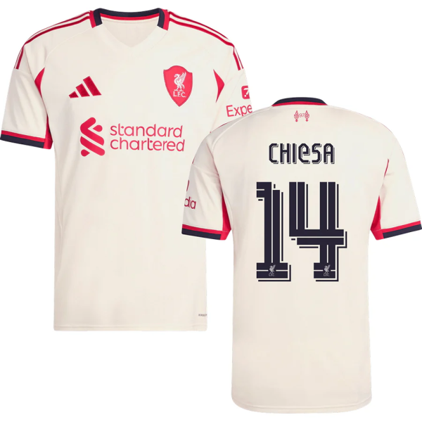 CHIESA #14 LFC 1:1 Away Fans Jersey 2025/26 (UCL Font 欧冠字体 )