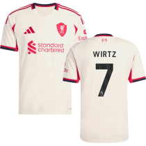 WIRTZ #7 LFC 1:1 Away Fans Jersey 2025/26 (League Font 联赛字体 )
