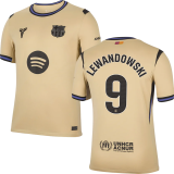 LEWANDOWSKI # 9 BA 1:1 Quality Away Fans Soccer Jersey 2025/26 (LaLiga Font 西甲字体 有号下广告)