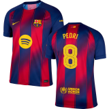 PEDRI # 8 BA 1:1 Quality Home Fans Soccer Jersey 2025/26  (UCL Font 欧冠字体 有号下广告)