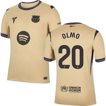 OLMO # 20 BA 1:1 Quality Away Fans Soccer Jersey 2025/26 (LaLiga Font 西甲字体 有号下广告)