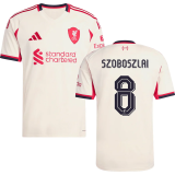 SZOBOSZLAI #8 LFC 1:1 Away Fans Jersey 2025/26 (UCL Font 欧冠字体 )