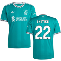 EKITIKE #22 LFC 1:1 Quality Third Green Fans Soccer Jersey 2025/26 (League Font 联赛字体 )