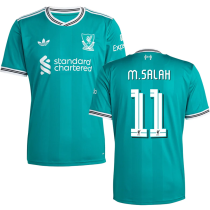 M.SALAH #11 LFC 1:1 Quality Third Green Fans Soccer Jersey 2025/26 (UCL Font 欧冠字体 )