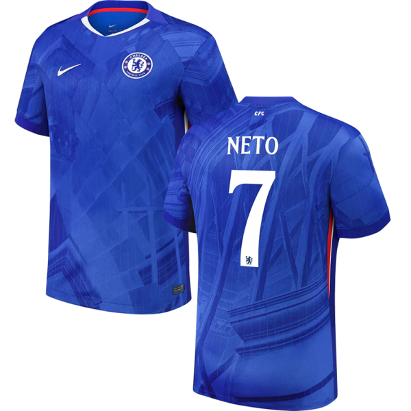 NETO #7 CFC 1:1 Quality Home Blue Fans Soccer Jersey 2025/26  (UCL Font 欧冠字体 )