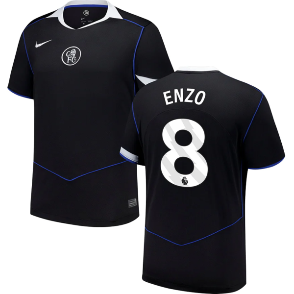 ENZO #8 CFC Third Black Fans Soccer Jersey 2025/26 (League Font 联赛字体 )