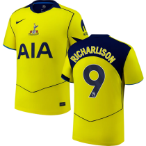 RICHARLISON #9 TH FC Third Yellow Fans Soccer Jersey 2025/26 (League Font 联赛字体 )