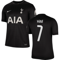 xavi #7 TH FC 1:1 Quality Away Black Fans Soccer Jersey 2025/26 (UCL Font 欧冠字体 )