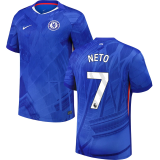 NETO #7 CFC 1:1 Quality Home Blue Fans Soccer Jersey 2025/26 (League Font 联赛字体 )