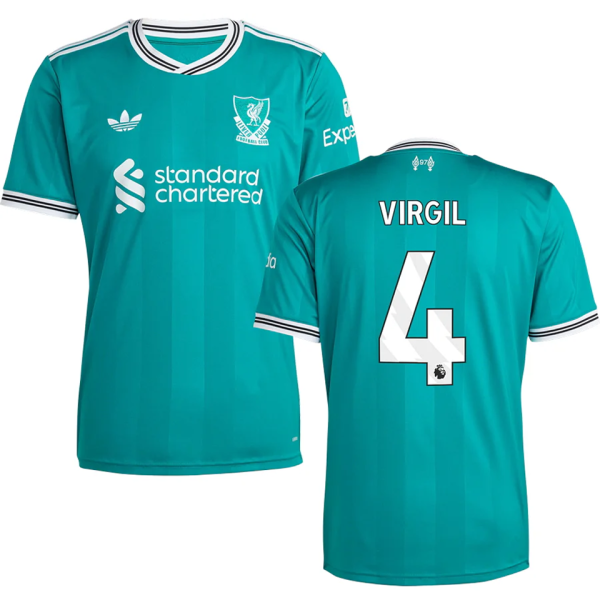VIRGIL #4 LFC 1:1 Quality Third Green Fans Soccer Jersey 2025/26 (League Font 联赛字体 )