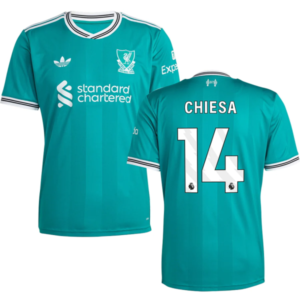 CHIESA #14 LFC 1:1 Quality Third Green Fans Soccer Jersey 2025/26 (League Font 联赛字体 )