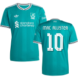 MAC ALLISTER #10 LFC 1:1 Quality Third Green Fans Soccer Jersey 2025/26 (UCL Font 欧冠字体 )