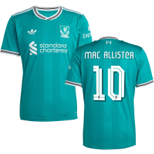 MAC ALLISTER #10 LFC 1:1 Quality Third Green Fans Soccer Jersey 2025/26 (UCL Font 欧冠字体 )